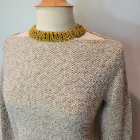 Eckhaus Latta Baby Alpaca Hand Knit Cutout Clavicle Sweater SZ S - Picture 2 of 10
